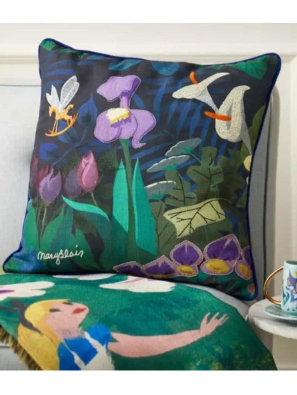 Disney Parks Alice in Wonderland by Mary Blair Large Pillow 20"X20" - Picture 2 of 11